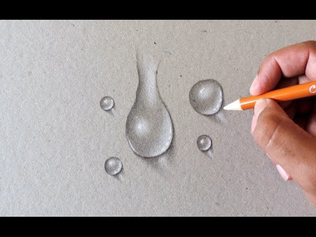 Como Desenhar Gotas de Água Realista