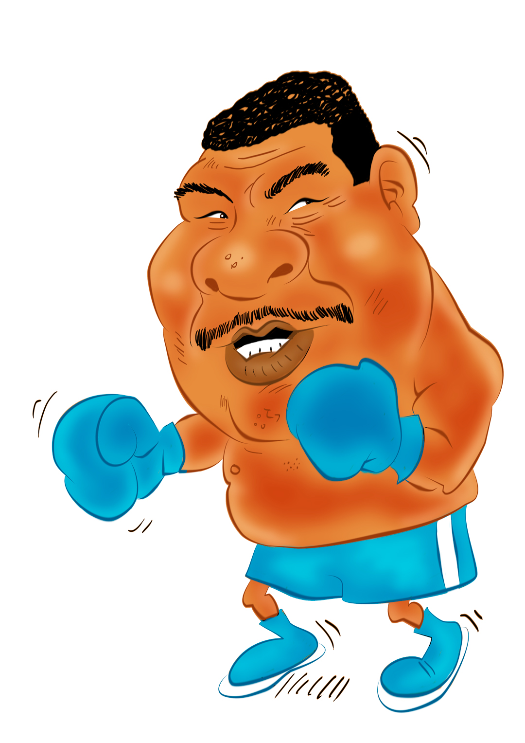 Caricatura Incrível do Pugilista Maguila
